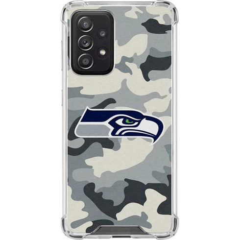 NFL Seattle Seahawks Camo Galaxy A52 5G Clear Case